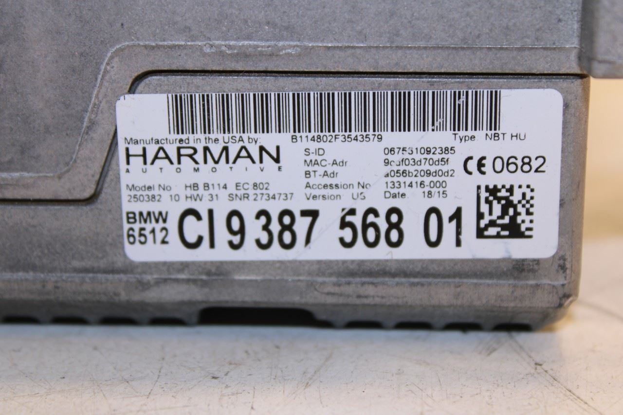 2011-2017 BMW X3 xDrive28i Harman Audio Radio Receiver 65129387568 OEM - Alshned Auto Parts