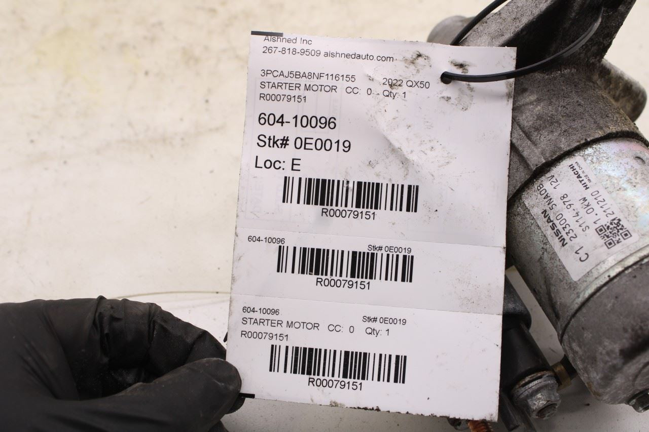 2019-2025 Infiniti QX50 Luxe 2.0L Engine Starter Motor 23300-5NA0B OEM - Alshned Auto Parts