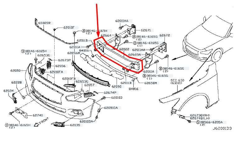 2014-2023 Infiniti Q50 Luxe RWD Front Bumper Reinforcement Impact Bar *ReaD* - Alshned Auto Parts