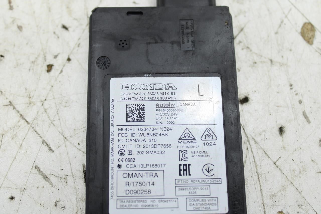 18-22 Honda Accord RR LH Blind Spot Detection Radar Sensor Module 36935-TVA-A01 - Alshned Auto Parts