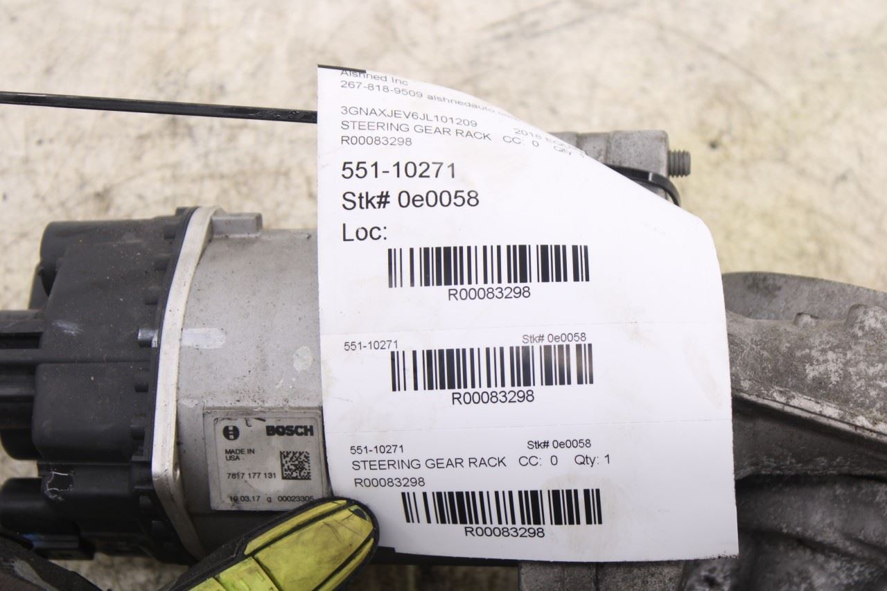 2018-2020 Chevrolet Equinox Terrain Power Steering Gear Rack and Pinion 8499227118