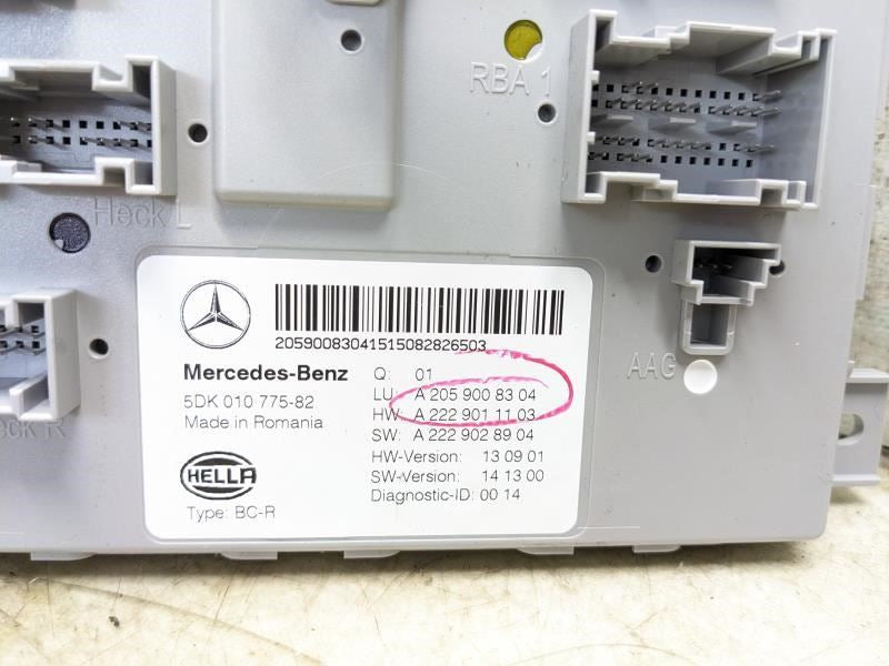 2015-2020 Mercedes-Benz C300 Rear Trunk SAM Control Module 205-900-83-04 OEM - Alshned Auto Parts