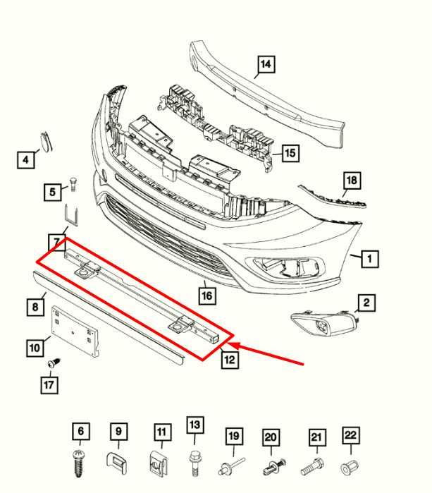 2015-22 Ram ProMaster City Front Bumper Radiator Support Tie Bar 68266801AA OEM - Alshned Auto Parts