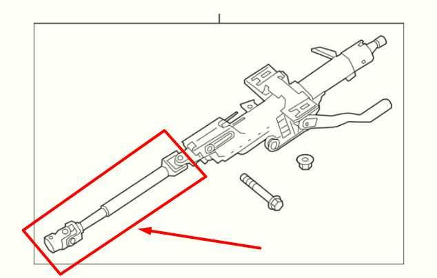 2019-2023 Nissan Altima Steering Column Lower Intermediate Shaft 48805-6CA1C OEM - Alshned Auto Parts