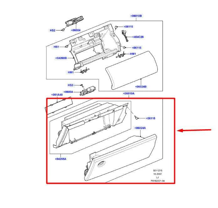 2007-12 Land Rover Range Rover Lower Glove Box Storage Compartment FFB500900 OEM - Alshned Auto Parts