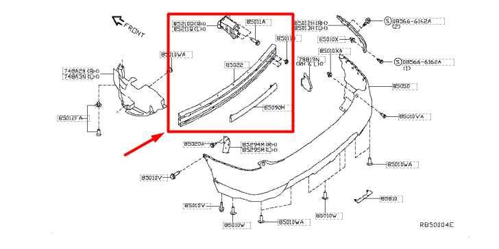 2015-2018 Nissan Rogue Rear Bumper Reinforcement Impact Bar 85032-4BC0A OEM - Alshned Auto Parts