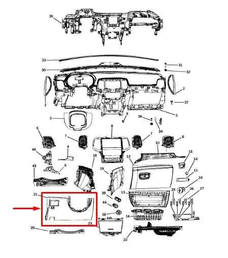 14-21 Jeep Grand Cherokee FR LH Lower Knee Bolster w/ Headlamp Switch 5MT27DX9AA - Alshned Auto Parts