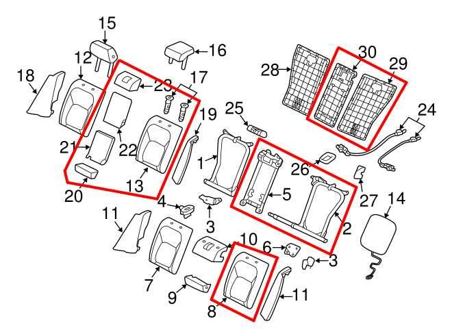 17-20 Jaguar XE R-Dynamic S Rear Left 2nd Row Seat Upper Cushion T4N25313QKB OEM - Alshned Auto Parts