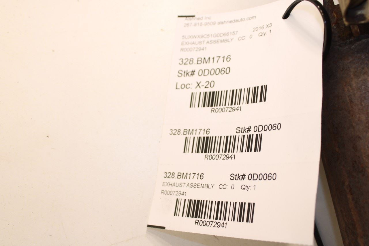 2013-2017 BMW X3 xDrive28i 2.0L AWD Front Exhaust System Muffler Pipe 7629635 - Alshned Auto Parts