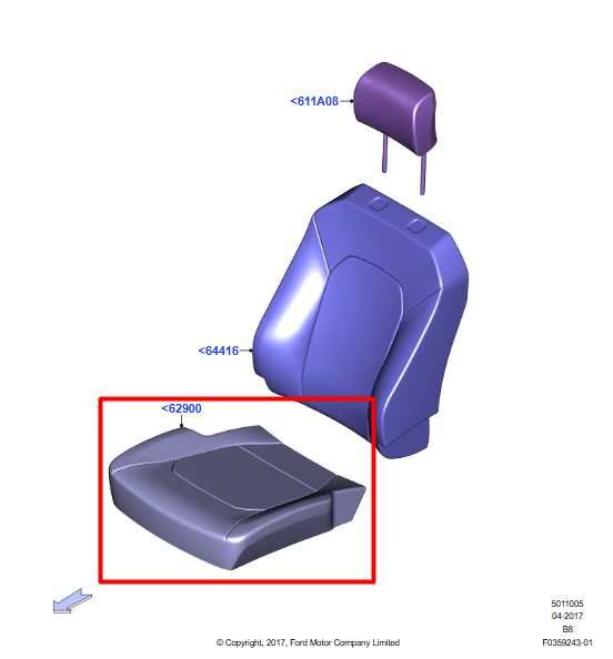 2018-21 Ford Expedition Front Left Seat Lower Cushion JL1Z-7862901-CC OEM *ReaD* - Alshned Auto Parts