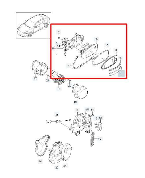10-16 Porsche Panamera 4 3.6L AWD Rear Passenger Right Side Door Exterior Handle - Alshned Auto Parts