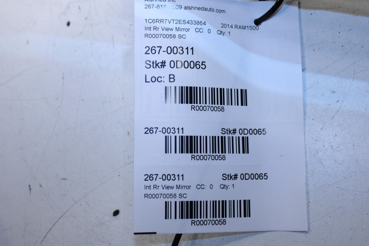 2013-2016 RAM 1500 Crew Cab Laramie Interior Inside Rear View Mirror 68096094AF - Alshned Auto Parts