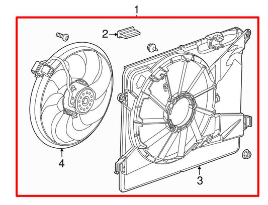 15-20 Chevrolet Trax 1.4L LH Radiator Cooling Fan Motor Assy 95392641 OEM *ReaD* - Alshned Auto Parts