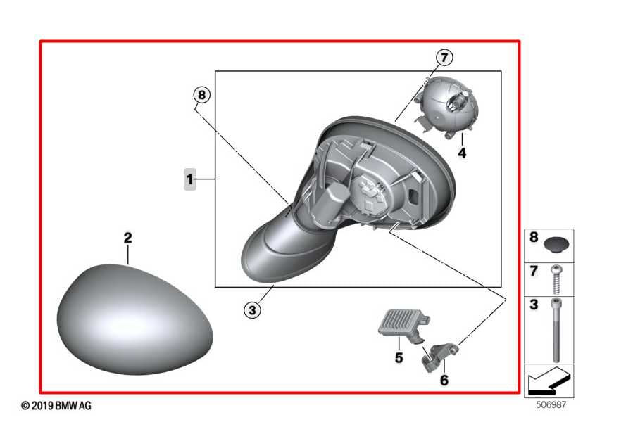 2014-2019 Mini Hardtop Cooper 1.5L FWD Passenger Right Side Rear View Mirror - Alshned Auto Parts