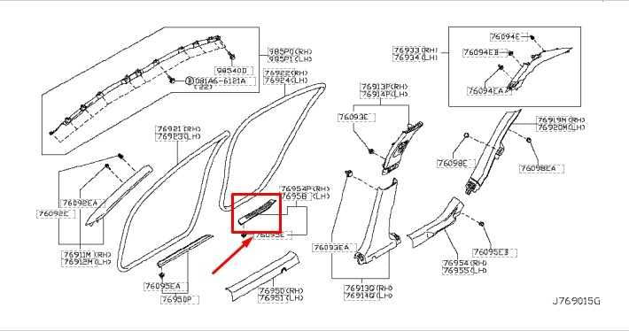 14-2023 Infiniti Q50 Luxe Rear Right and Left Door Sill Scuff Plate 769B2-4GA0A - Alshned Auto Parts