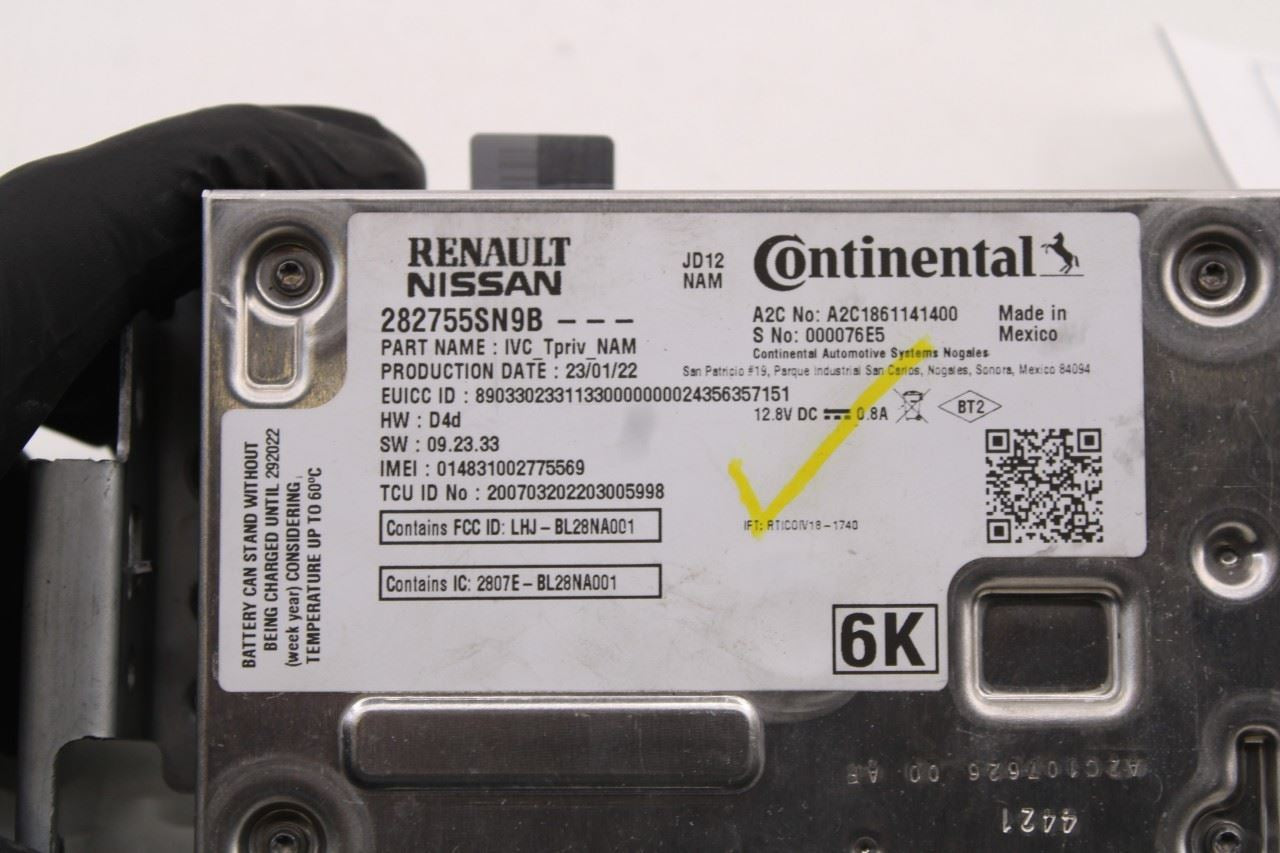 2022-2025 Infiniti QX50 LUXE Telematics Communication Control Module 28275-5SN9B - Alshned Auto Parts