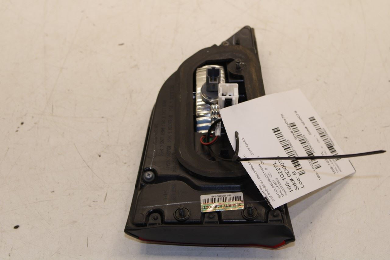 2016-2018 Infiniti QX60 Rear Left Driver Side Inner Tail Light Lamp 26545-9NC0A - Alshned Auto Parts