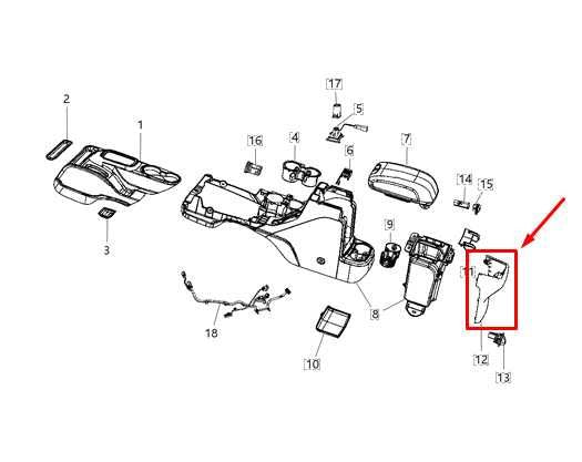 2013-18 Jeep Wrangler Sahara Center Console Back End Panel w/ Switch 5MD98DX9AA - Alshned Auto Parts