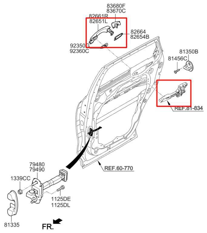 2015-2020 Kia Sorento EX 3.3L AWD Rear Passenger Right Side Door Exterior Handle - Alshned Auto Parts