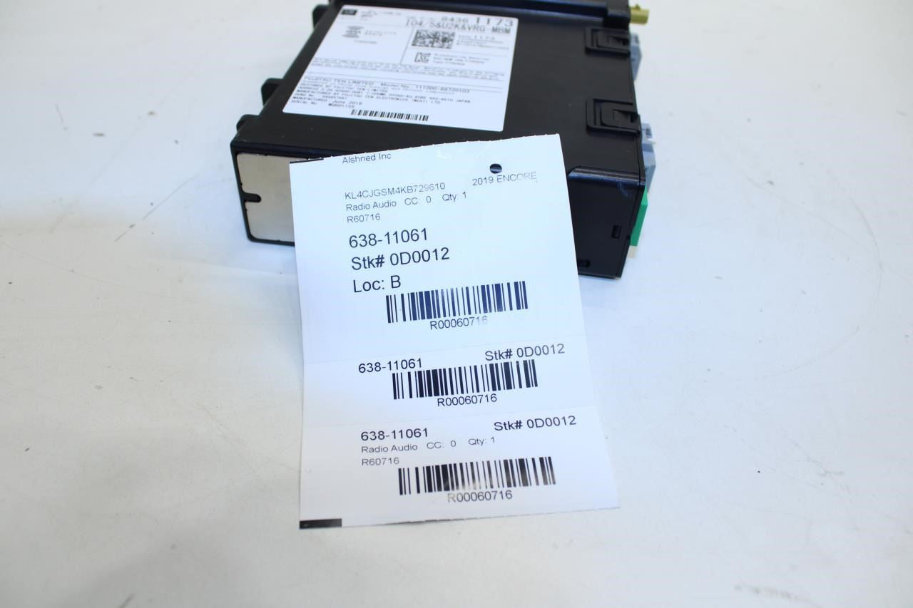 2018-2021 Buick Encore Audio Equipment Radio Receiver 84361173 OEM - Alshned Auto Parts