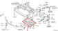 14-24 Infiniti Q50 Premium 3L RWD Front Suspension Crossmember Stay 54465-1EA1B - Alshned Auto Parts