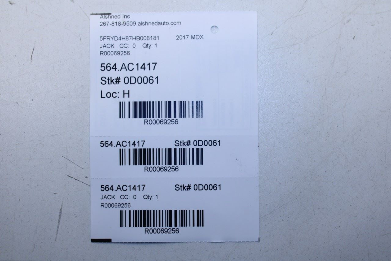 14-25 Acura MDX Advance 3.5L AWD Lift Jack and Tool Kit w/ Foam Holder Container - Alshned Auto Parts