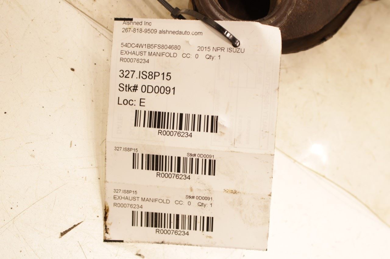 2012-2020 ISUZU NPR HD 6.0L Left Side Exhaust System Manifold 12612392 OEM - Alshned Auto Parts