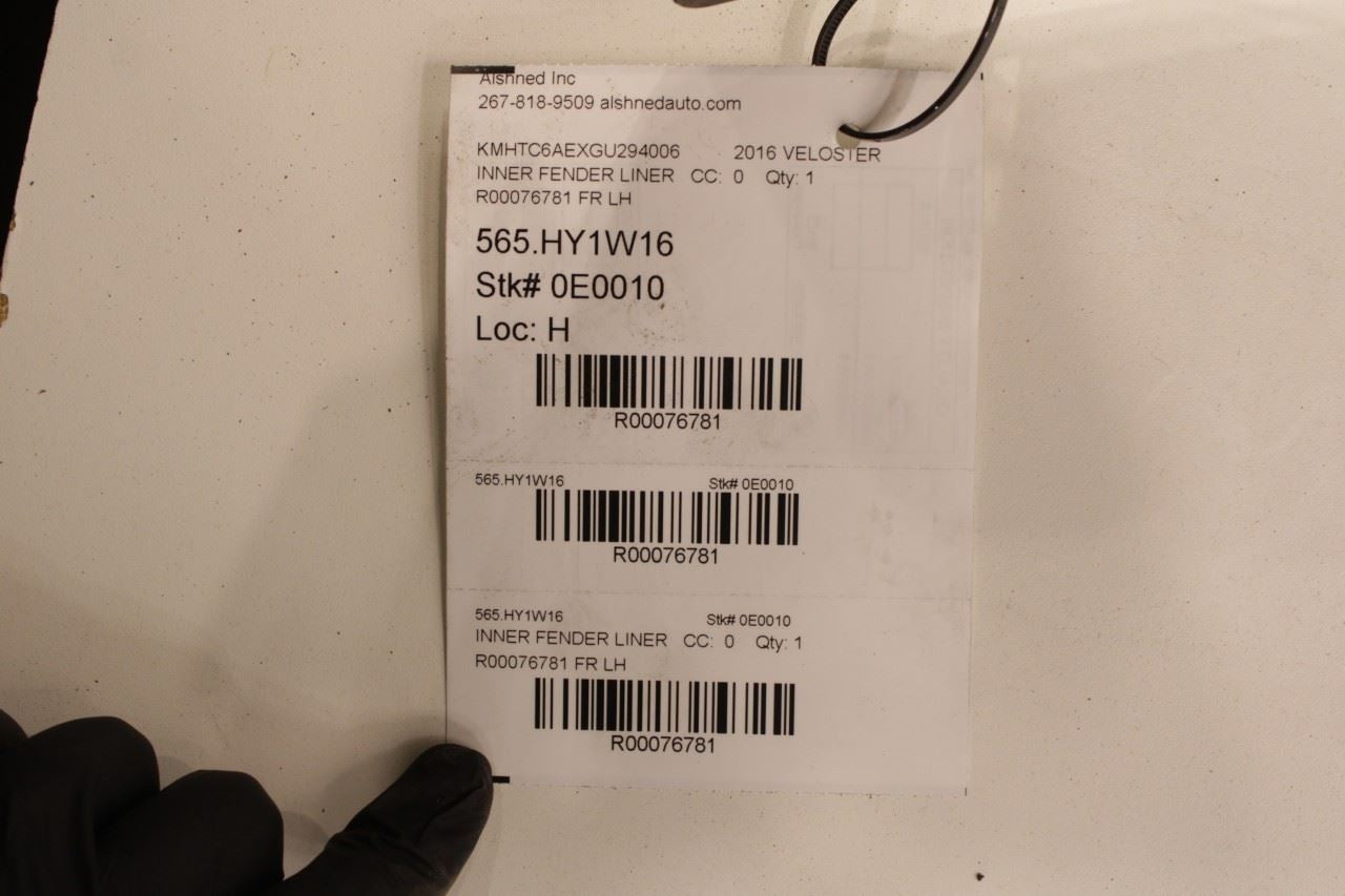 2011-2017 Hyundai Veloster Turbo Front Left Side Wheelhouse Liner Splash Shield - Alshned Auto Parts