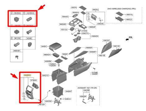 19-20 Hyundai Santa Fe Console Back Panel w/ Vent and Outlets 84640-S2100-NNB - Alshned Auto Parts