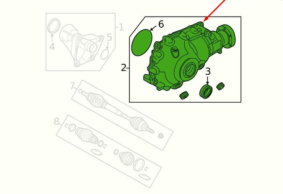 2010-12 Land Rover Range Rover HSE 5.0L 4WD Front Differential Carrier LR010798 - Alshned Auto Parts