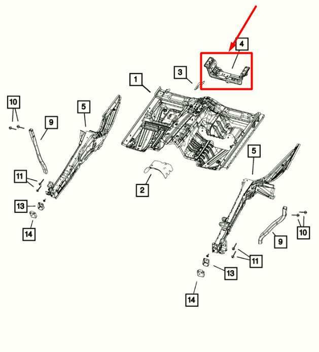 14-21 Jeep Grand Cherokee Transmission Mount Bracket Crossmember 68110245AE OEM - Alshned Auto Parts