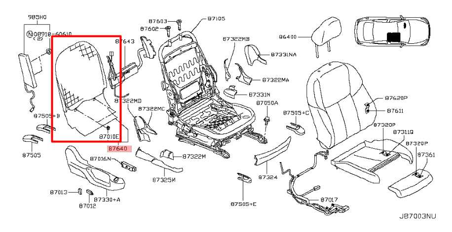 2014-23 Infiniti Q50 Luxe RWD Front Right Seat Back Cover Panel 87640-4HA0A OEM - Alshned Auto Parts
