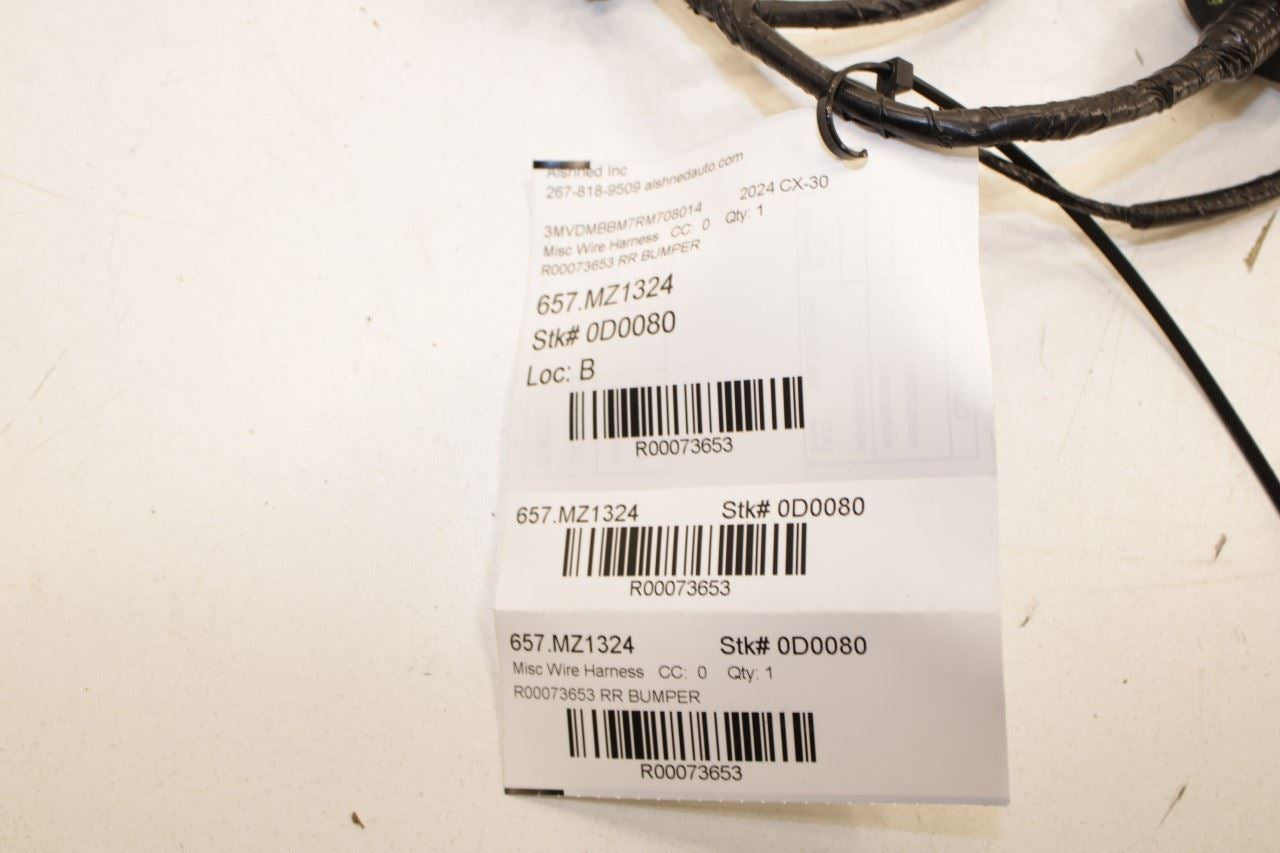2024-2025 Mazda CX-30 2.5 S Rear Bumper Wire Harness DNBH-67A20 OEM - Alshned Auto Parts