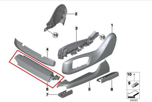 2013-2022 BMW 750I xDrive Front Right and Left Side Seat Lower Trim Cover Panel - Alshned Auto Parts