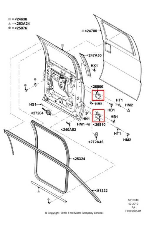 2011-16 Ford F250 Lariat Front and Rear Left Side Door Hinge Upper and Lower Set - Alshned Auto Parts