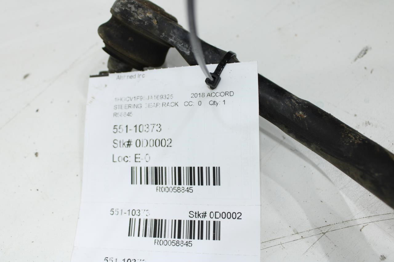 2018 Honda Accord 1.5L Power Steering Gear Rack & Pinion 53600-TVA-A09 OEM - Alshned Auto Parts