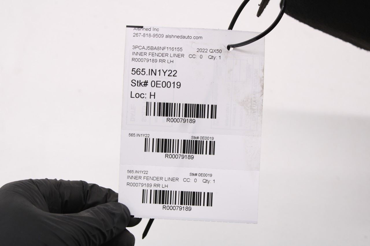 2019-25 Infiniti QX50 LUXE Rear Left Driver Side Wheelhouse Liner Splash Shield - Alshned Auto Parts