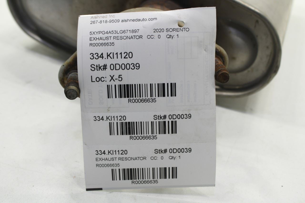 2019-2020 Kia Sorento LX 3.3L FWD Exhaust System Center Muffler 28650-C6110 OEM - Alshned Auto Parts