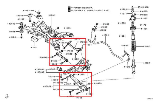 18-25 Mitsubishi Eclipse Cross ES AWD Rear Right Side Suspension Control Arm Set - Alshned Auto Parts