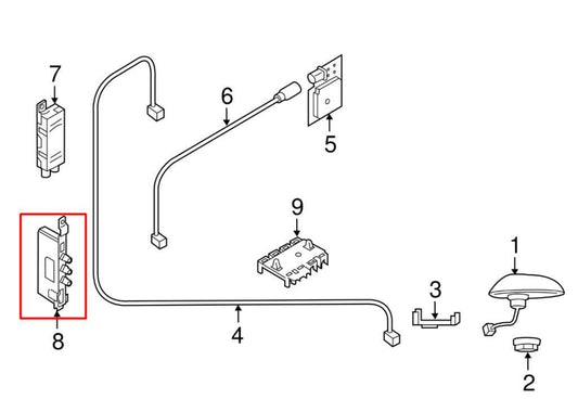 2011-18 Porsche Cayenne Rear LH Side Antenna Amplifier Booster Module 7P5035225M - Alshned Auto Parts