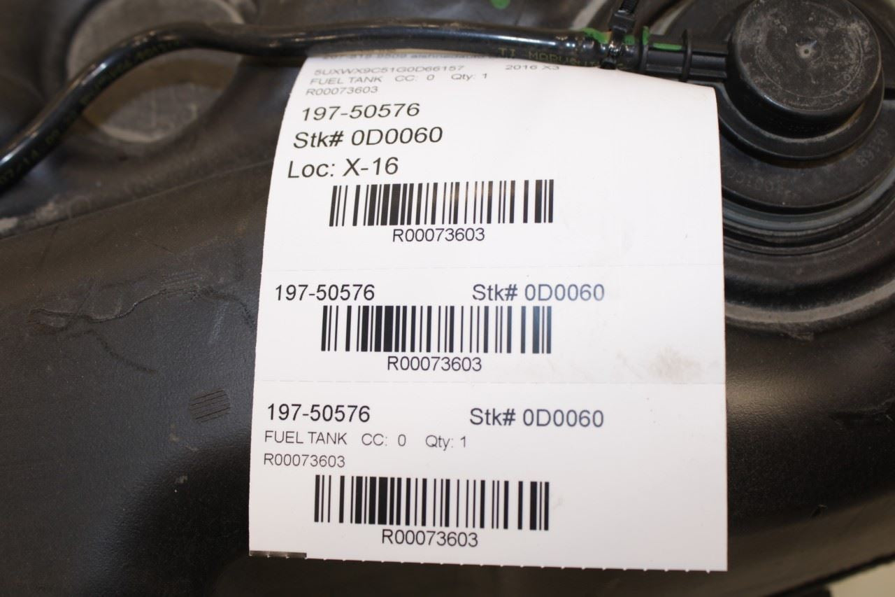 2011-2017 BMW X3 xDrive28i 2.0L Fuel Gas Tank 17.7 US Gallons 7279358 OEM - Alshned Auto Parts