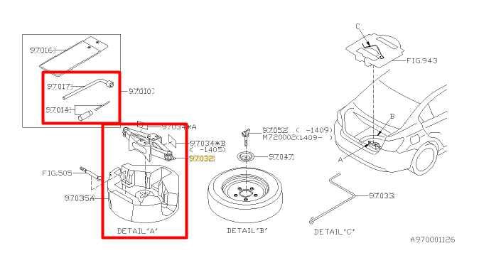 2008-2016 Subaru Impreza Lift Jack and Tool Kit w/ Foam Holder 97032FG010 OEM - Alshned Auto Parts