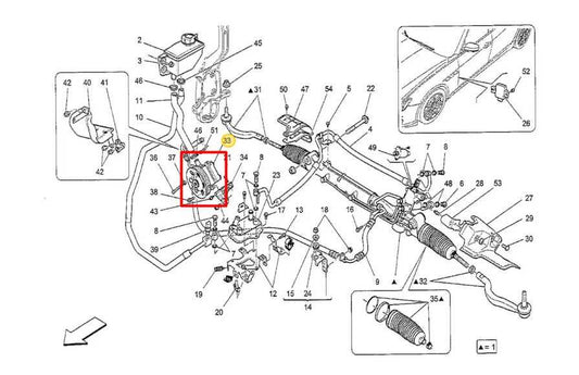 2014-2017 Maserati Ghibli S Q4 3.0L AWD Power Steering Pump 268447 OEM - Alshned Auto Parts