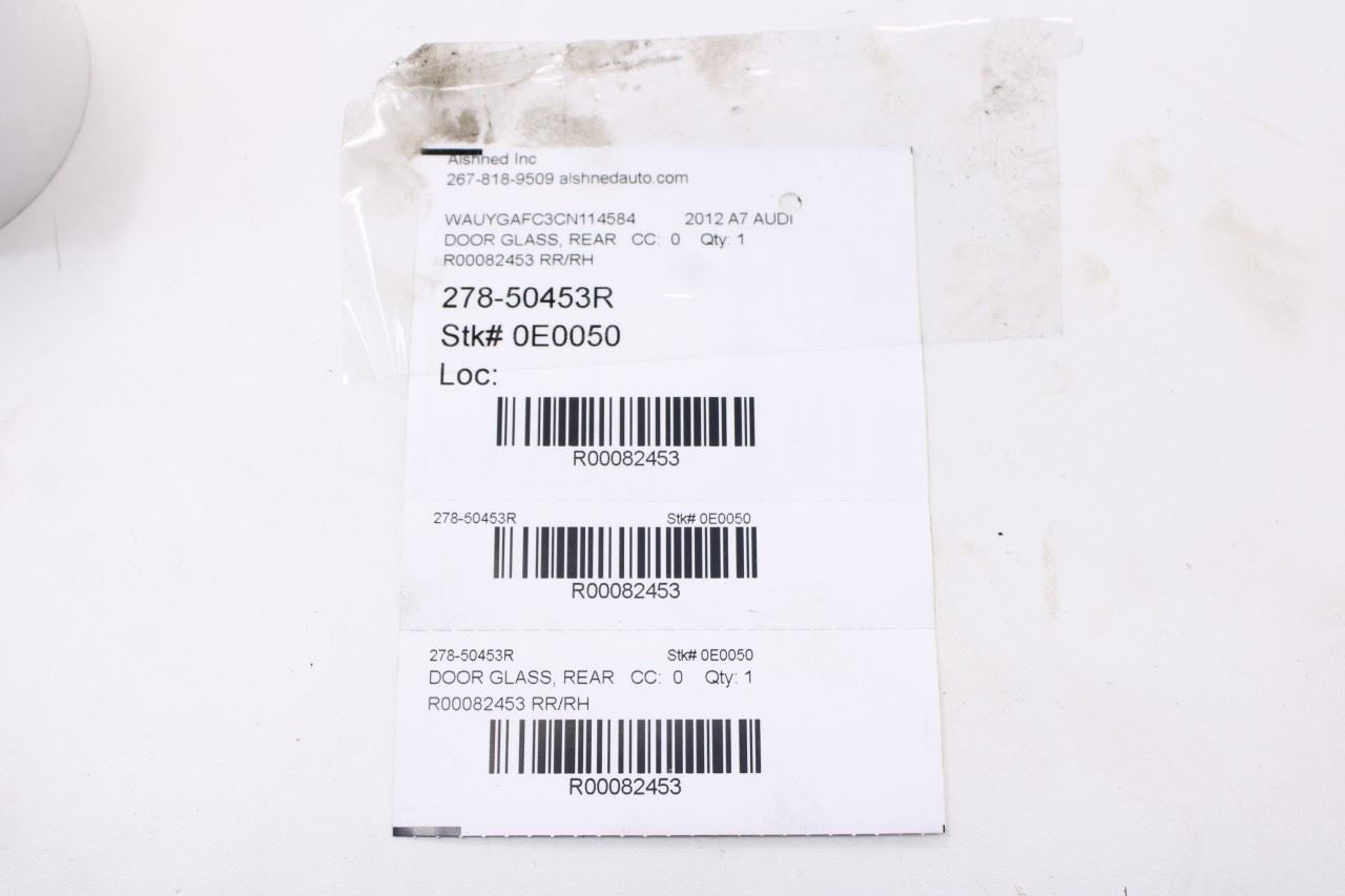 2012-2018 Audi A7 Premium Rear Right Passenger Side Door Window Glass 4G8845206B10