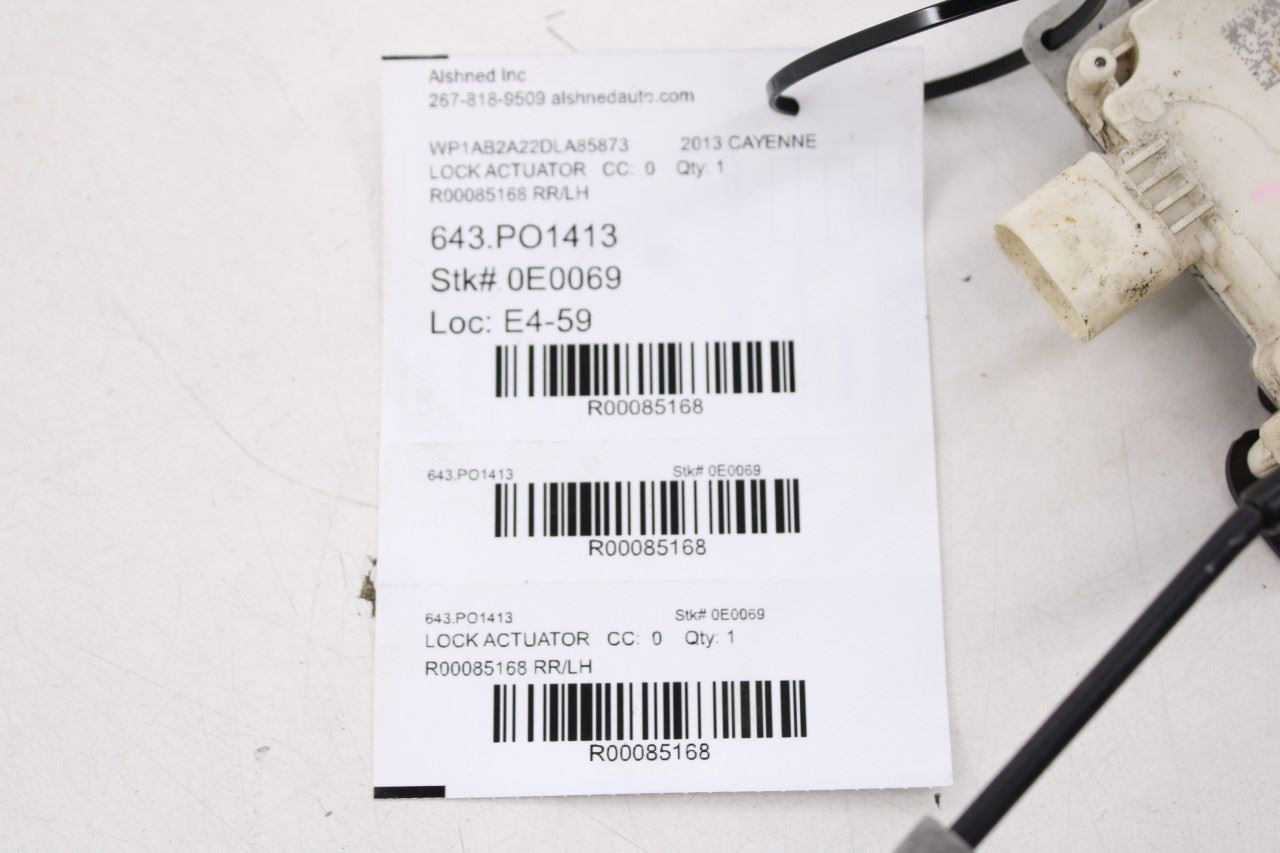 2011-2018 Porsche Cayenne S Rear Left Door Lock Latch Actuator 8K0839015A OEM9
