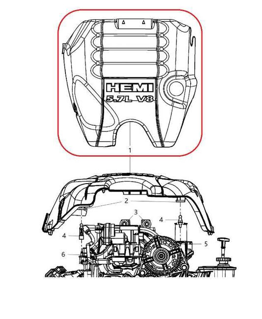 2011-2018 RAM 1500 Big Horn 5.7L Engine Appearance Motor Cover 68038749AF *ReaD* - Alshned Auto Parts