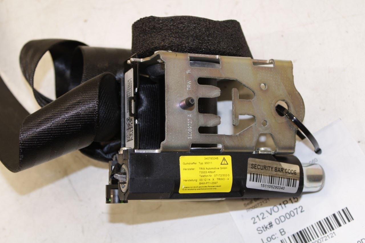 2015-2016 Volvo S60 T5 Premier 2.0L FWD Rear Center 2nd Row Seat Belt Retractor - Alshned Auto Parts