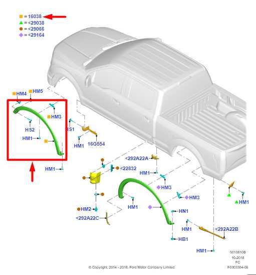 18-20 Ford F150 FR LH Fender Wheel Arch Flare Molding JL34-16A075-ACW OEM *ReaD* - Alshned Auto Parts