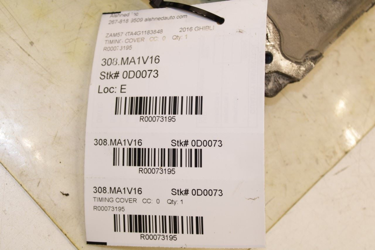 2014-2021 Maserati Ghibli S Q4 3.0L V6 Engine Front Timing Cover 910507 OEM - Alshned Auto Parts