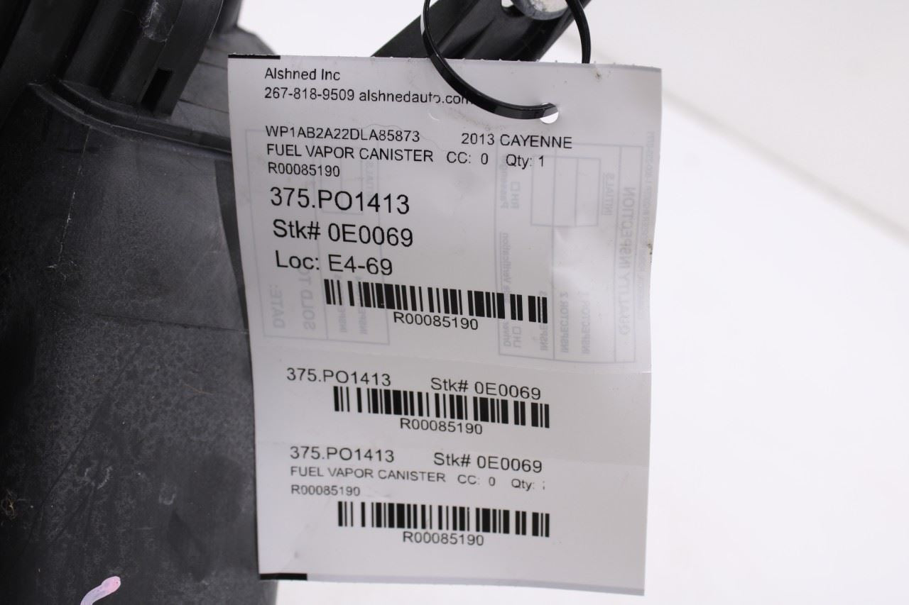11-18 Porsche Cayenne S 4.8L Fuel Vapor Evaporator Emission Canister 7P0201801H6